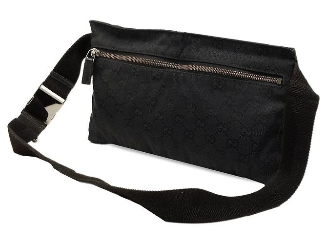 Borsa cintura Gucci GG Canvas con doppia tasca nera Nero - vista 2