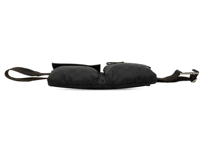 Borsa cintura Gucci GG Canvas con doppia tasca nera Nero - vista 3