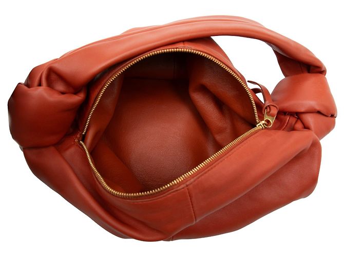 Mini borsa Bottega Veneta Double Knot in pelle di vitello Arancione - vista 4