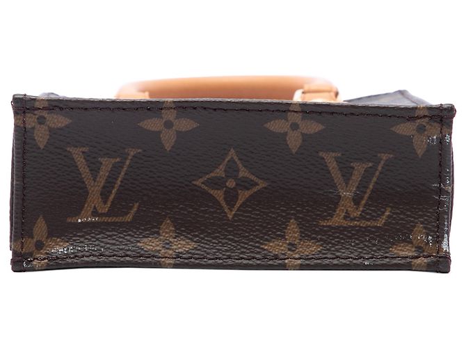 Bolsa Louis Vuitton Monogram Petit Sac Plat Castanha Marrom - vista 3