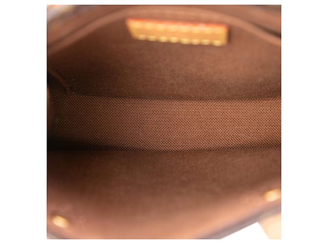 Bolsa Louis Vuitton Monogram Petit Sac Plat Castanha Marrom - vista 4