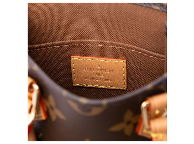 Bolsa Louis Vuitton Monogram Petit Sac Plat Castanha Marrom - vista 5