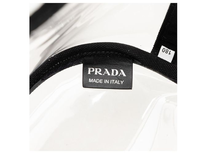 Prada PVC Canapa Logo Tote Satchel schwarz - Ansicht 5
