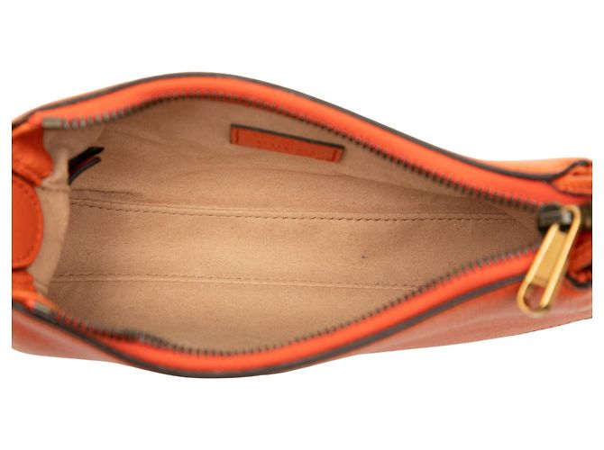 Borsa a tracolla Mini Aphrodite in pelle arancione Gucci - vista 4