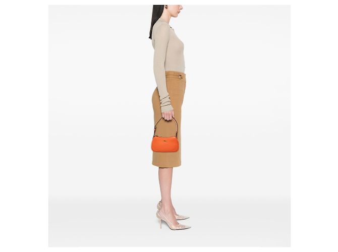 Borsa a tracolla Mini Aphrodite in pelle arancione Gucci - vista 6