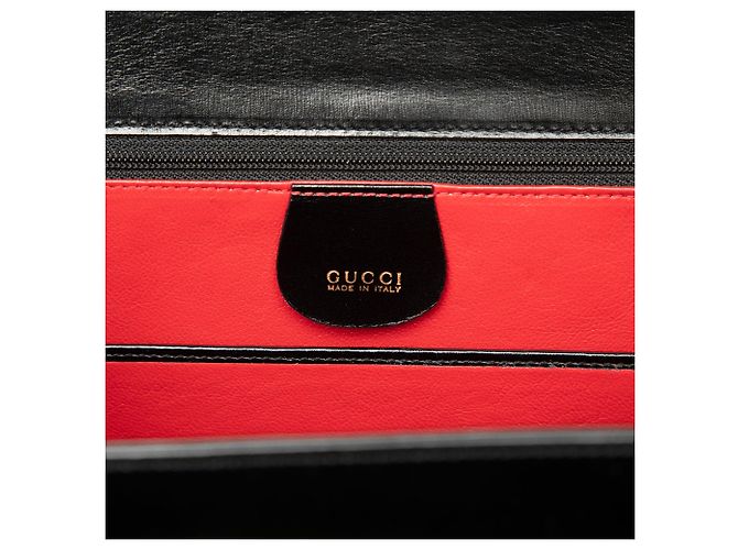 Bamboo Mala Satchel Night Gucci em pele de vitelo preta com bambu Preto - vista 5