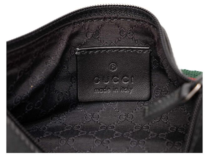 Gucci Denim Web Schultertasche in Schwarz - Ansicht 5