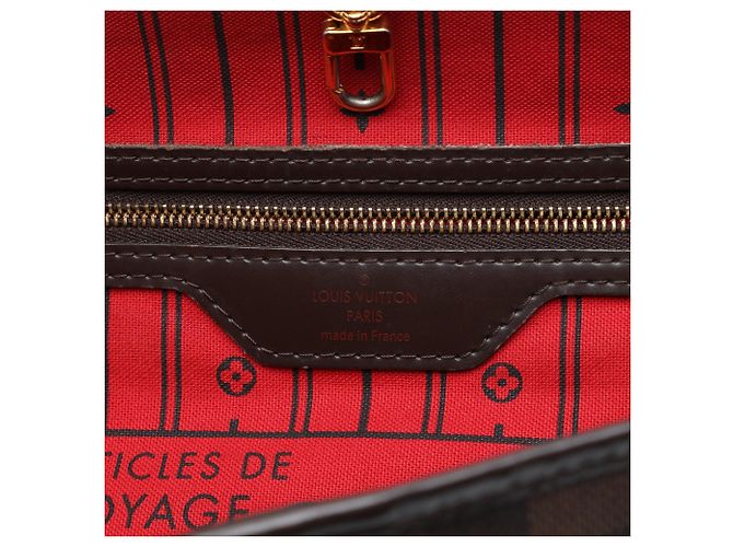 Borsa Tote Louis Vuitton Damier Ebene Neverfull GM marrone - vista 5