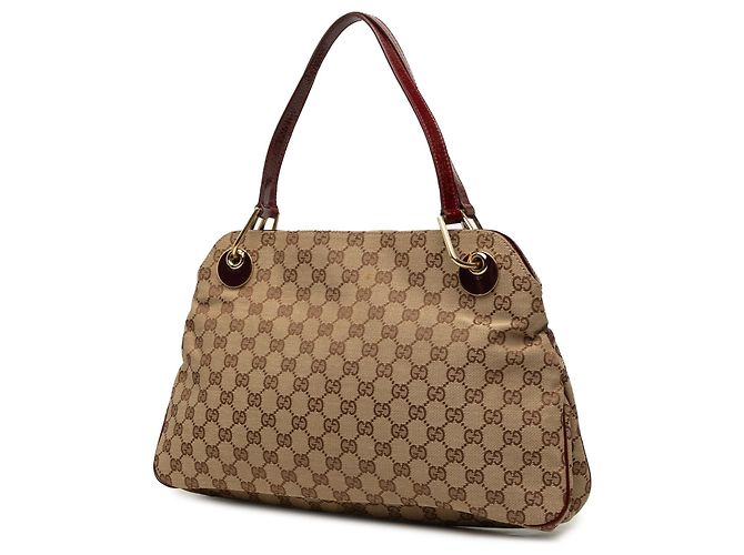 Bolsa de Ombro Gucci GG Canvas Eclipse Bege - vista 2