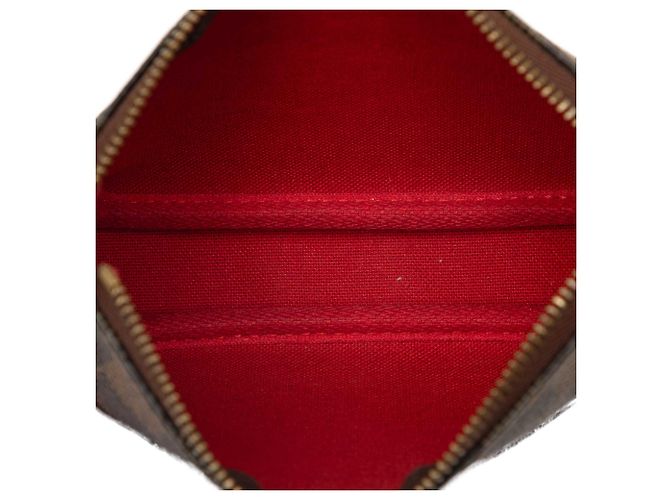 Borsa a mano Louis Vuitton Damier Ebene Mini Pochette Accessoires Marrone - vista 4