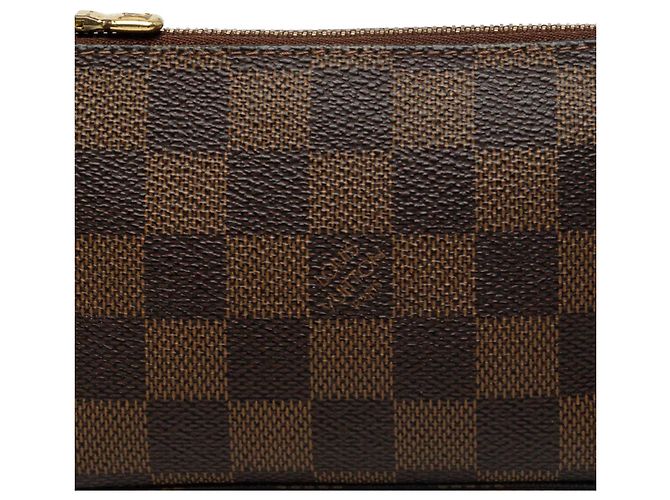 Borsa a mano Louis Vuitton Damier Ebene Mini Pochette Accessoires Marrone - vista 6