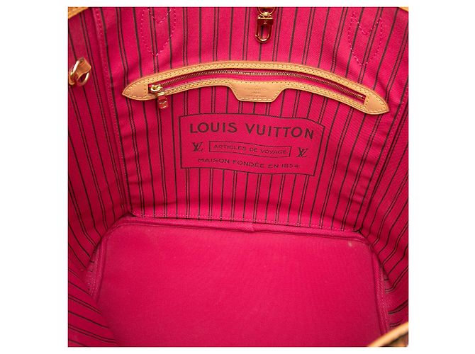 Sac cabas Louis Vuitton Monogram Neverfull MM Marron - vue 4