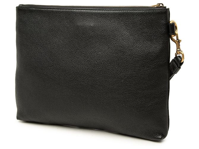 Clutch Gucci in pelle di vitello con logo nera Nero - vista 2