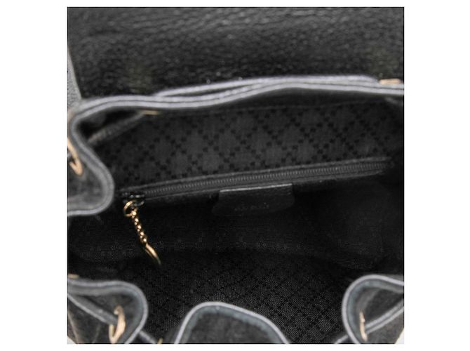 Black Gucci Suede Bamboo Drawstring Backpack - view 4