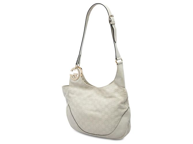 Borsa a tracolla Gucci Guccissima Charlotte Bianca Bianco - vista 2