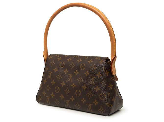 Bolso de hombro Mini Looping Monogram Louis Vuitton marrón Castaño - vista 2