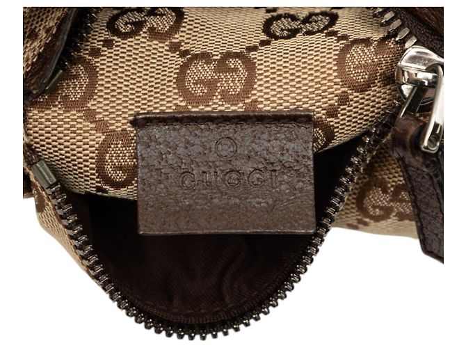 Bolso cinturón Gucci GG Canvas beige con doble bolsillo - vista 5