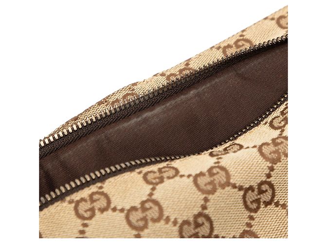 Bolso cinturón Gucci GG Canvas beige con doble bolsillo - vista 6