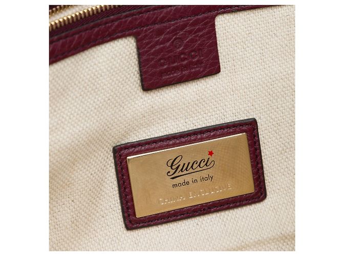 Clutch Soho Disco Gucci in pelle di vitello rossa Rosso - vista 5