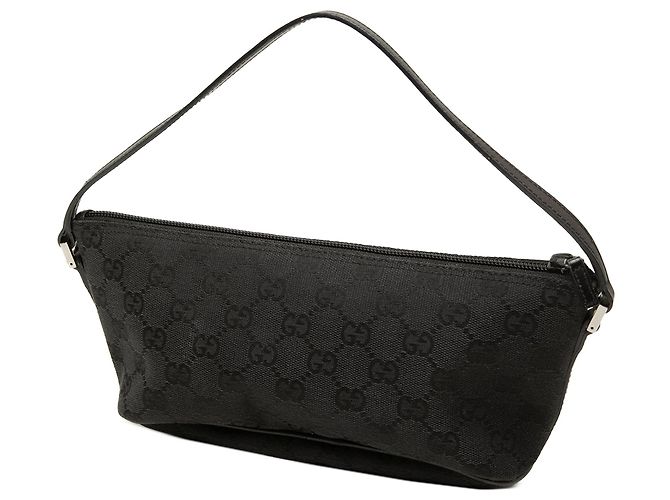 Borsa a tracolla Gucci GG Canvas Boat nera Nero - vista 2