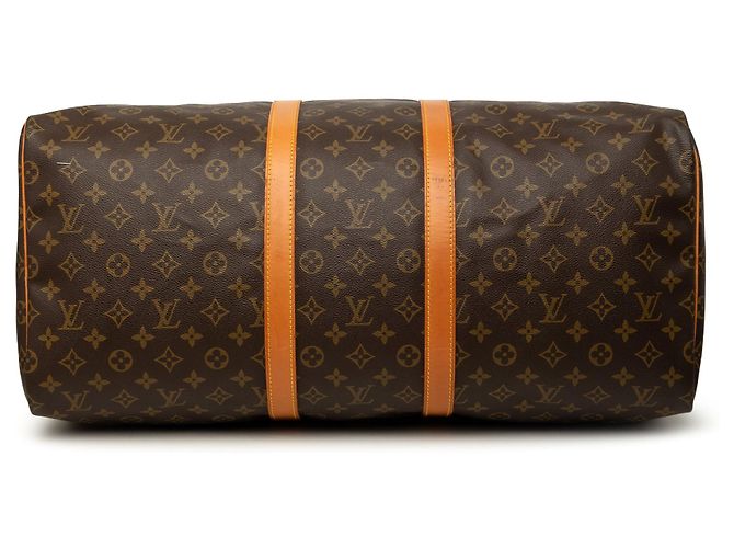 Borsa da viaggio Louis Vuitton Monogram Keepall 55 Marrone - vista 3
