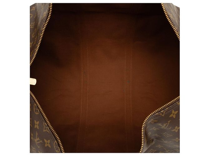 Borsa da viaggio Louis Vuitton Monogram Keepall 55 Marrone - vista 4