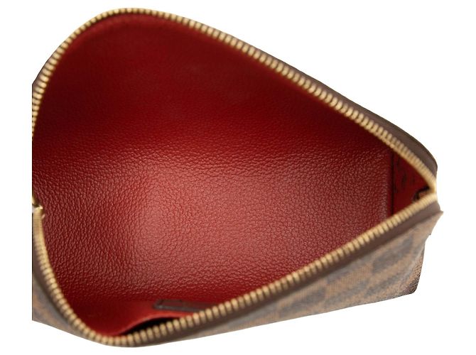 Necessaire Louis Vuitton Damier Ebene marrone - vista 4