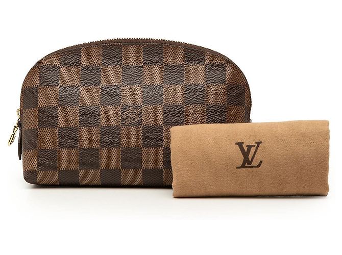 Necessaire Louis Vuitton Damier Ebene marrone - vista 7