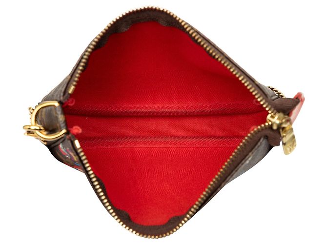 Borsa a tracolla Louis Vuitton Monogram Vivienne Christmas Mini Pochette Accessoires Marrone - vista 4