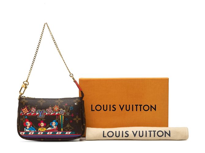 Borsa a tracolla Louis Vuitton Monogram Vivienne Christmas Mini Pochette Accessoires Marrone - vista 7