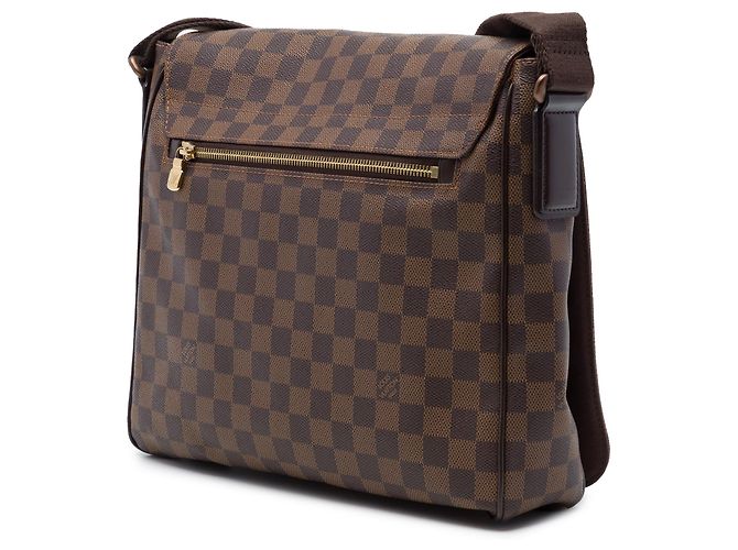 Borsa a tracolla Louis Vuitton District MM Damier Ebene Marrone - vista 2