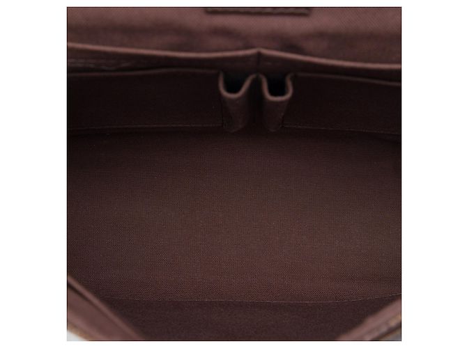 Borsa a tracolla Louis Vuitton District MM Damier Ebene Marrone - vista 4