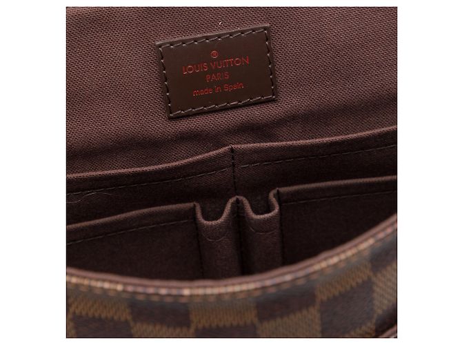 Borsa a tracolla Louis Vuitton District MM Damier Ebene Marrone - vista 5