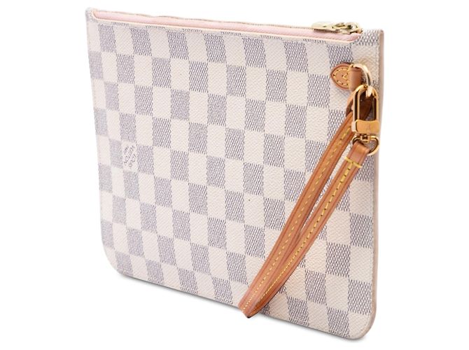 Pouch Louis Vuitton Damier Azur Neverfull MM bianca Bianco - vista 2