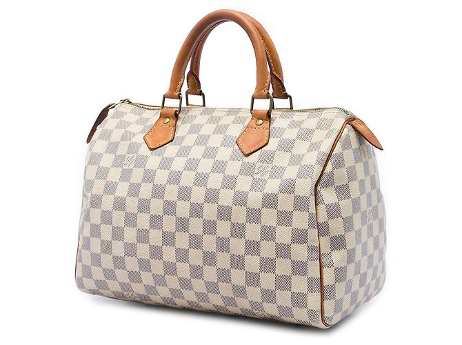 Borsa Boston Louis Vuitton Damier Azur Speedy 30 Bianca Bianco - vista 2