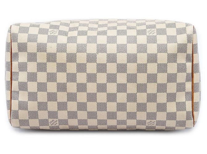 Borsa Boston Louis Vuitton Damier Azur Speedy 30 Bianca Bianco - vista 3