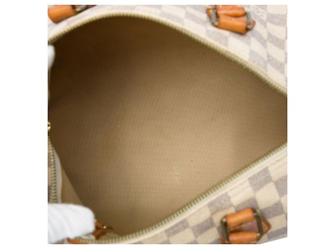 Borsa Boston Louis Vuitton Damier Azur Speedy 30 Bianca Bianco - vista 4