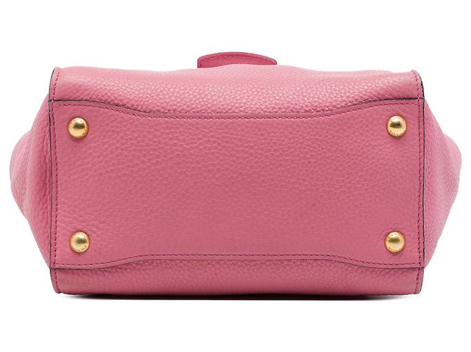 Borsa Satchel Prada Vitello Daino Soundlock Rosa - vista 3