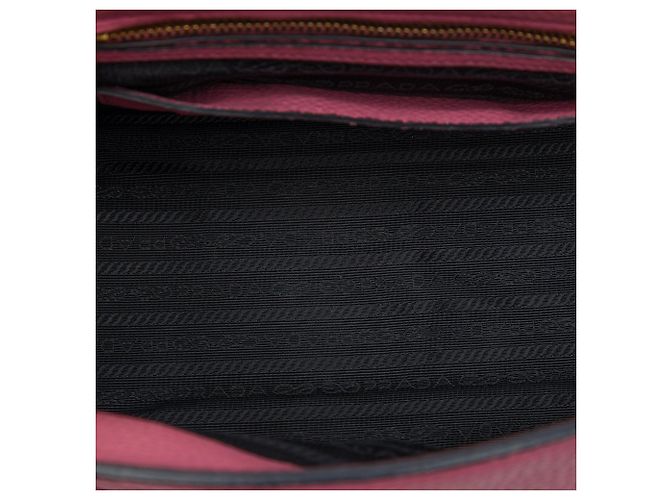 Borsa Satchel Prada Vitello Daino Soundlock Rosa - vista 4