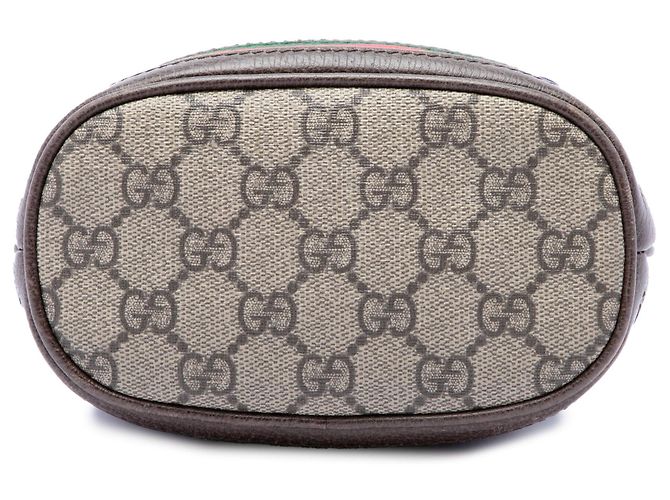 Borsa secchiello Gucci Mini GG Supreme Web Ophidia Beige - vista 3