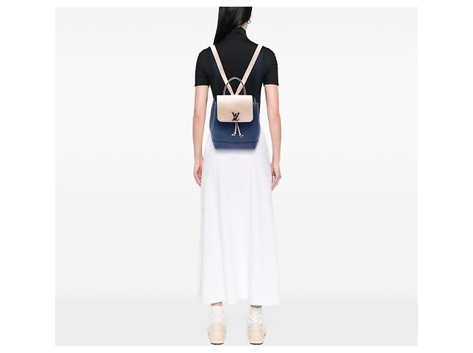 Zaino Louis Vuitton Lockme Bicolor in pelle Taurillon marrone - vista 6