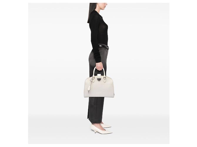 Borsa Louis Vuitton Epi Pont Neuf GM Bianca Bianco - vista 6