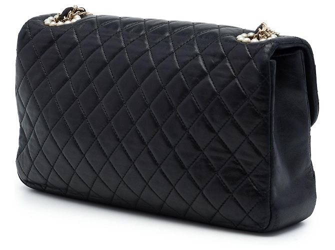 Borsa a tracolla Chanel Medium Quilted Lambskin Westminster Pearl Flap nera Nero - vista 2