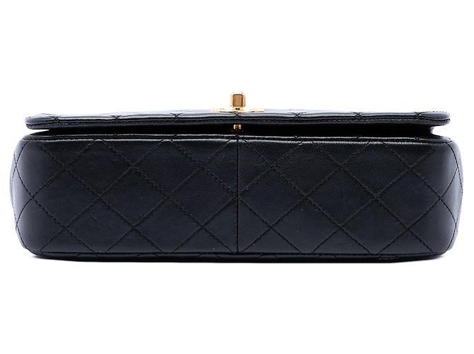 Borsa a tracolla Chanel Medium Quilted Lambskin Full Flap nera Nero - vista 3