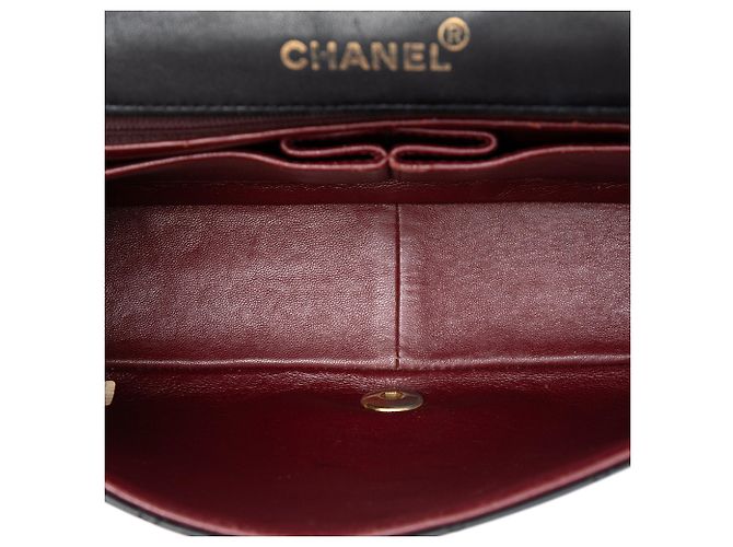 Borsa a tracolla Chanel Medium Quilted Lambskin Full Flap nera Nero - vista 4
