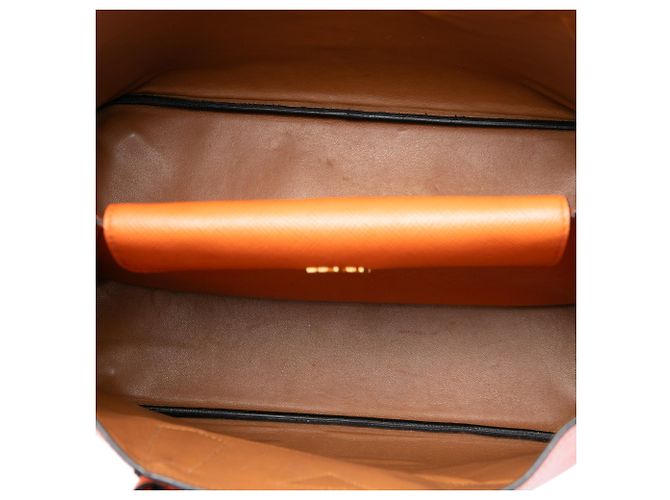 Bolso Prada Medium Saffiano Cuir de Doble Asa Naranja - vista 4