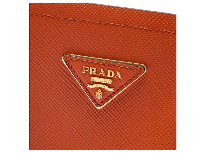 Bolso Prada Medium Saffiano Cuir de Doble Asa Naranja - vista 5