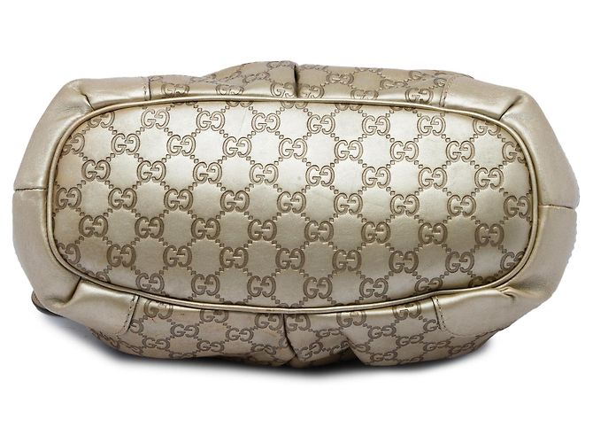 Bolso Satchel Gucci Guccissima Sukey Dorado - vista 3
