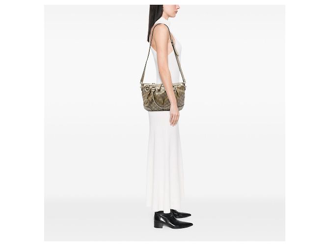 Bolso Satchel Gucci Guccissima Sukey Dorado - vista 5