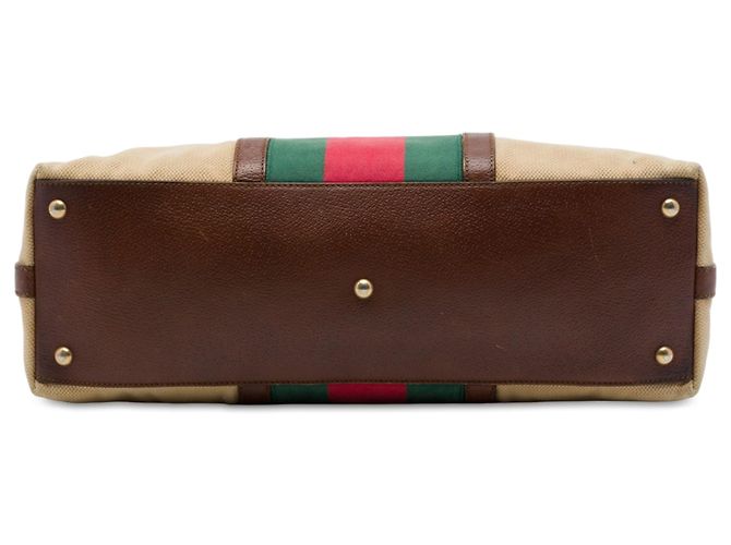 Gucci Rania Medium Canvas Web Top Handle Bag Satchel braun - Ansicht 3